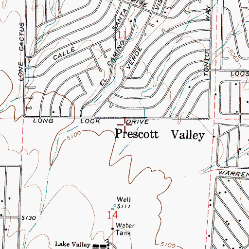 Topographic Map of Acorn Montessori School, AZ