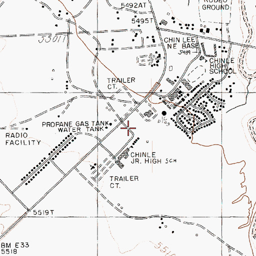 Topographic Map of Mesa View Elementary School, AZ