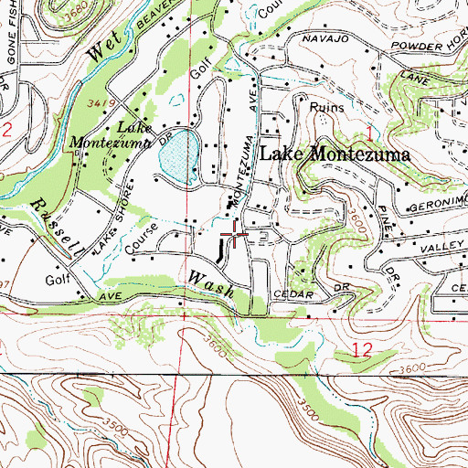 Topographic Map of Belle Affeld Beloved Humanities Academy, AZ