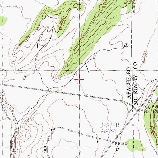 Topographic Map of Tsehootsooi Intermediate Learning Center, AZ