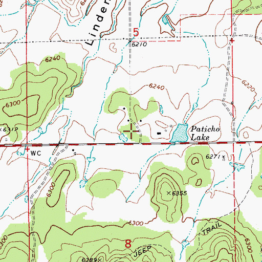 Topographic Map of Linden Elementary School, AZ