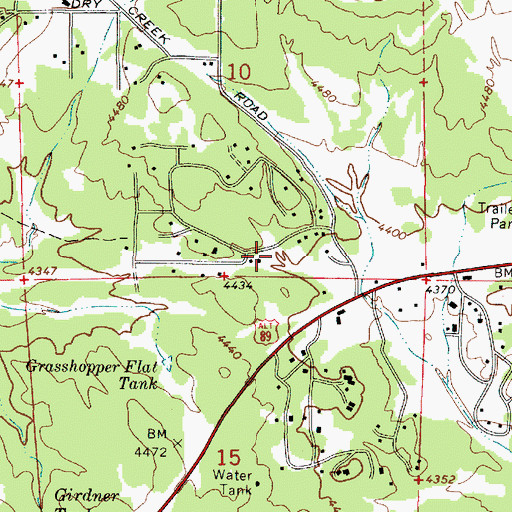 Topographic Map of Sedona Charter School, AZ
