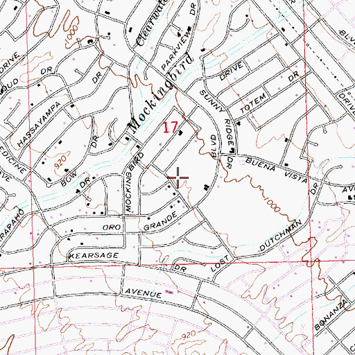 Topographic Map of Oro Grande Elementary School, AZ