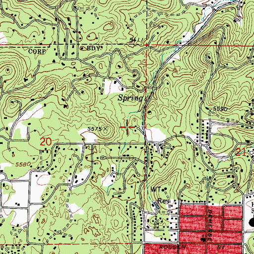 Topographic Map of Willow Creek Charter School, AZ