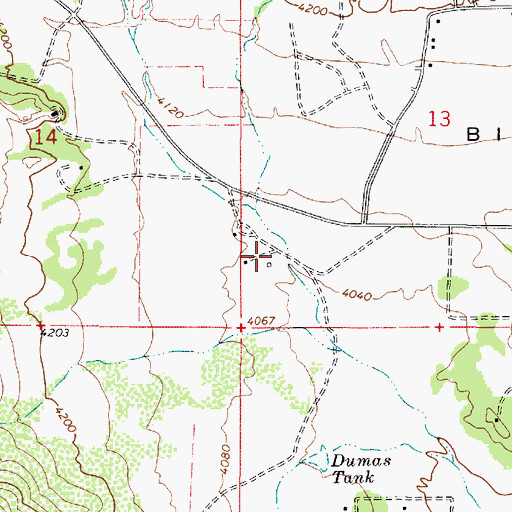 Topographic Map of Big Park Community School, AZ