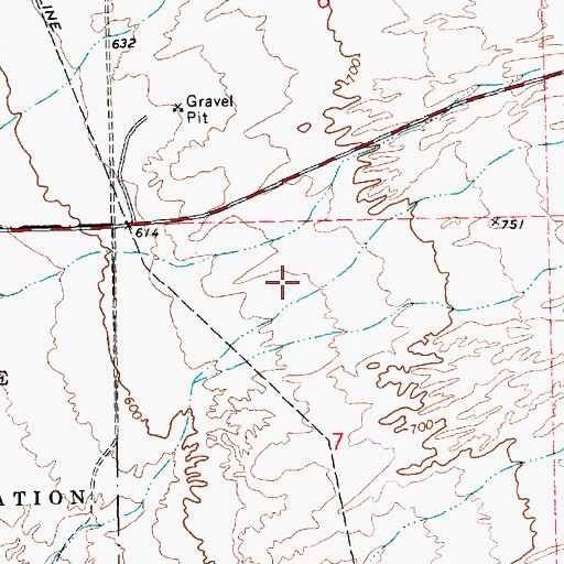Topographic Map of Mohave Valley Junior High School, AZ