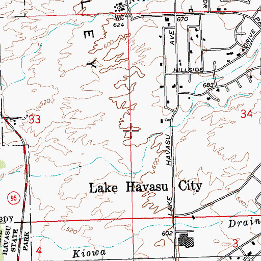 Topographic Map of Bethany Christian School, AZ
