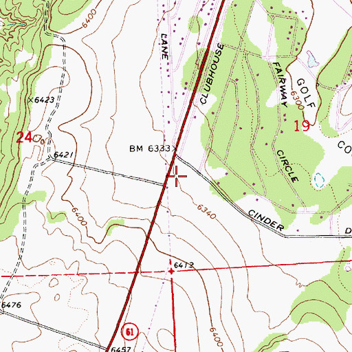 Topographic Map of Concho Elementary School, AZ