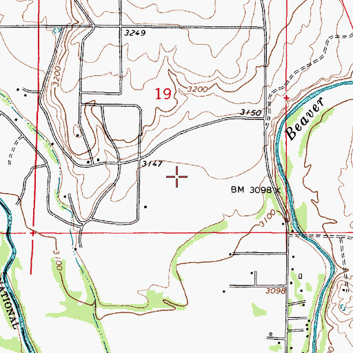 Topographic Map of Camp Verde Middle School, AZ