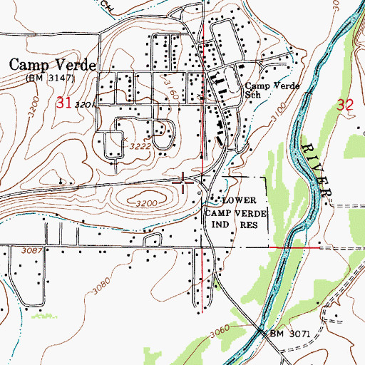 Topographic Map of Chester Newton Charter and Montessori School, AZ