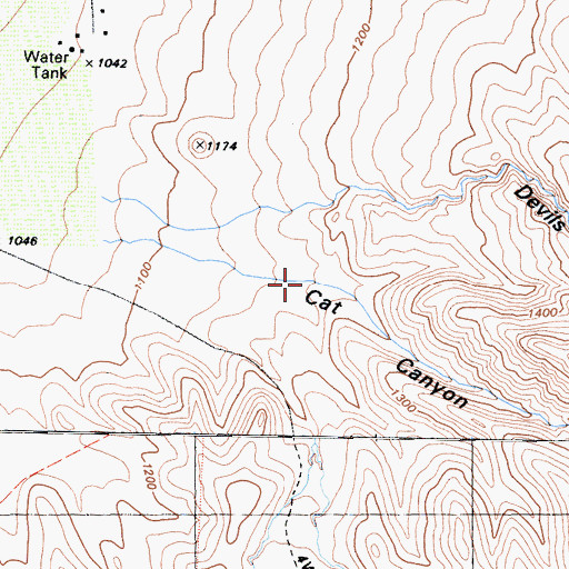 Topographic Map of Cat Canyon, CA