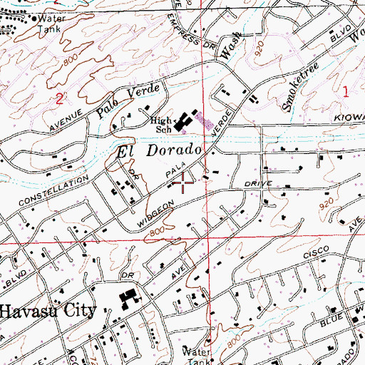 Topographic Map of Telesis Preparatory Academy, AZ