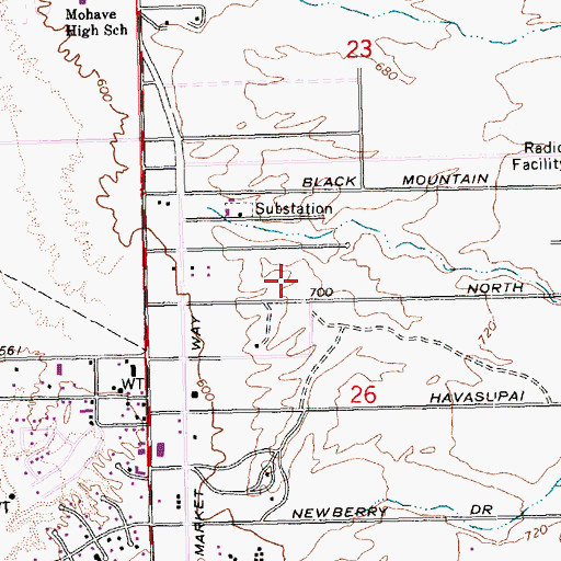 Topographic Map of Maria Montessori School, AZ