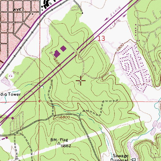 Topographic Map of Flagstaff Unified School District Office, AZ