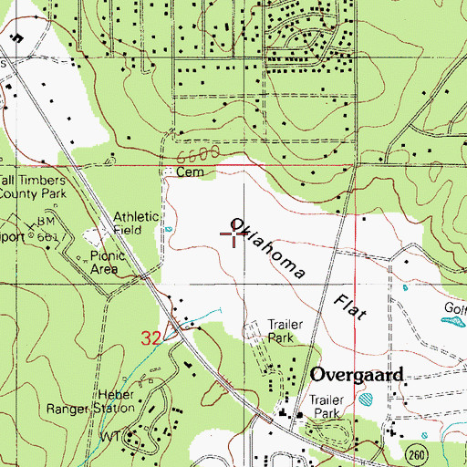 Topographic Map of Mountain Meadows Primary School, AZ