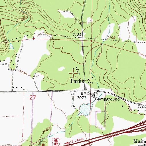 Topographic Map of Maine Consolidated School, AZ