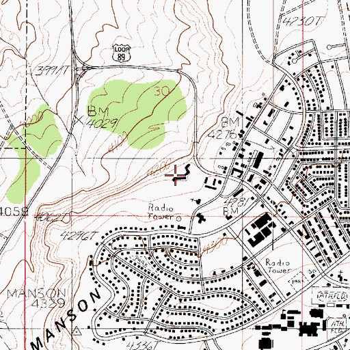 Topographic Map of Desert View Elementary School, AZ