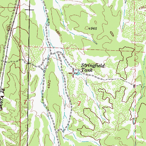 Topographic Map of Stringfield Tank, AZ