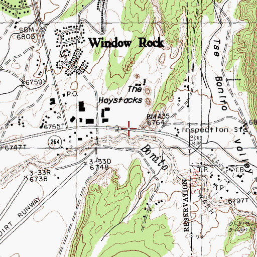 Topographic Map of Hilltop Christian School, AZ