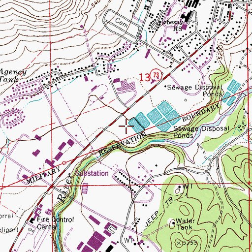 Topographic Map of John F Kennedy Day School, AZ