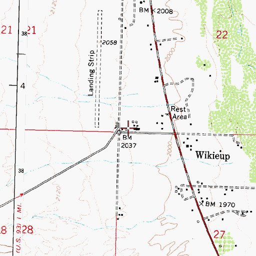 Topographic Map of Owens Elementary School, AZ