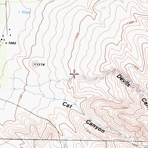 Topographic Map of Devils Canyon, CA