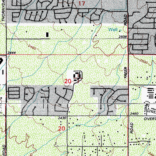 Topographic Map of Ironwood Elementary School, AZ