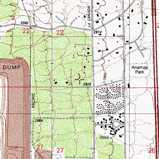 Topographic Map of Great Expectations Academy, AZ