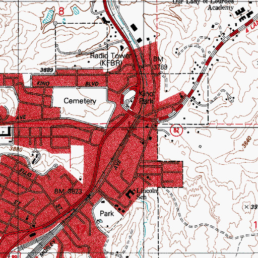 Topographic Map of Mexicayotl Academy, AZ