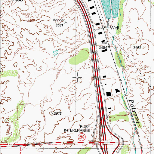 Topographic Map of Calabasas School, AZ