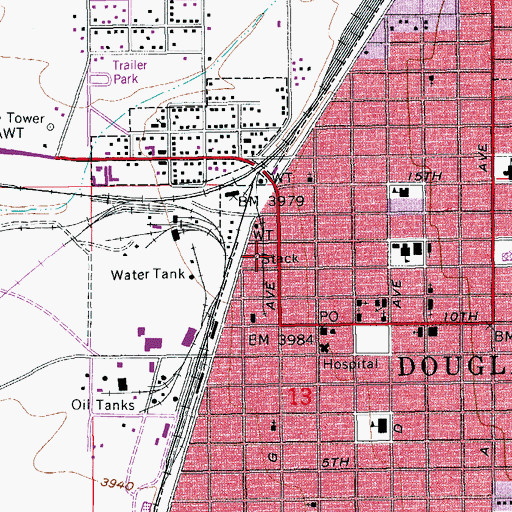 Topographic Map of PPEP TEC High School - Raul H Castro Learning Center, AZ