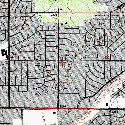 Topographic Map of Beautiful Savior Academy, AZ