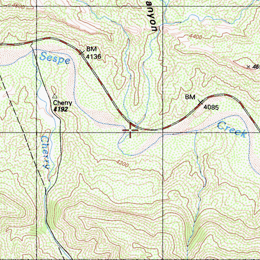 Topographic Map of Godwin Canyon, CA