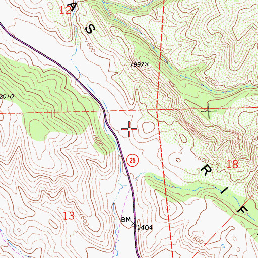 Topographic Map of San Andreas Rift Zone, CA