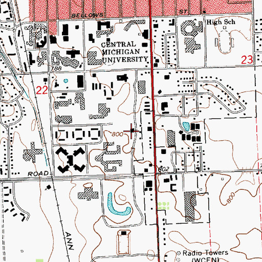 Topographic Map of Power House, MI