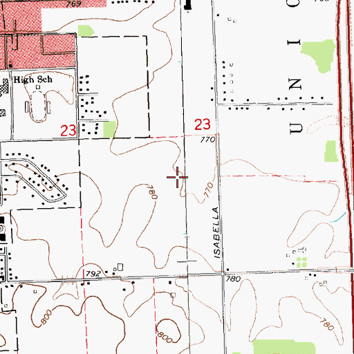 Topographic Map of Horizon Park, MI