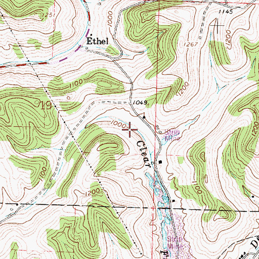 Topographic Map of Christman Quarry, OH