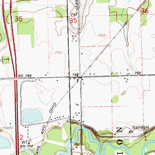Topographic Map of Isabella Centre Post Office (historical), MI
