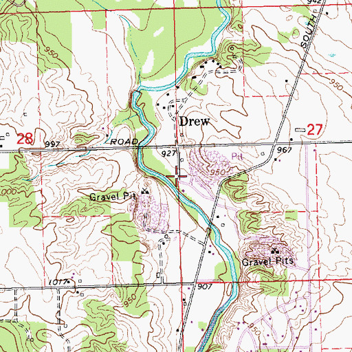 Topographic Map of Broomfield Post Office (historical), MI