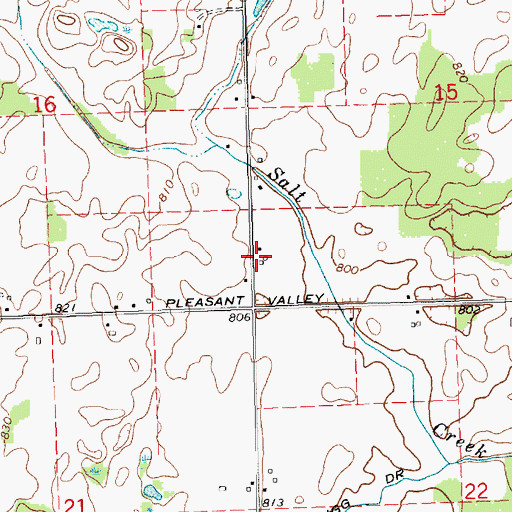 Topographic Map of Wesleyan Holiness Chapel, MI