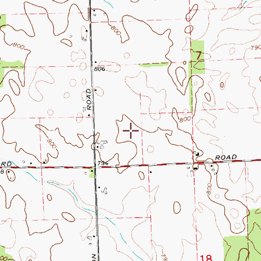 Topographic Map of Destiny Christian Ministries, MI