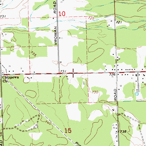Topographic Map of Apostolic Lighthouse Church, MI