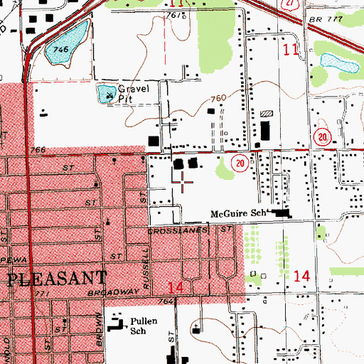 Topographic Map of Tendercare Nursing Home, MI