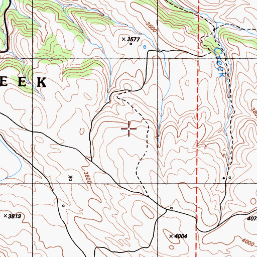 Topographic Map of Bitter Creek National Wildlife Refuge, CA