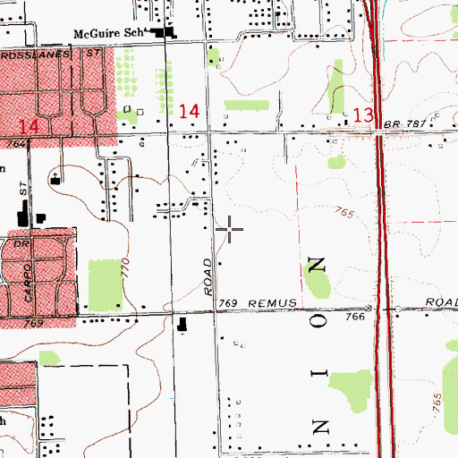 Topographic Map of Renaissance Public School Academy, MI