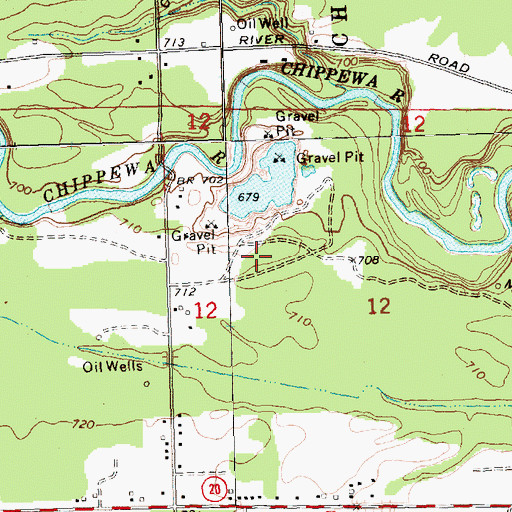 Topographic Map of Bucks Run Golf Club, MI