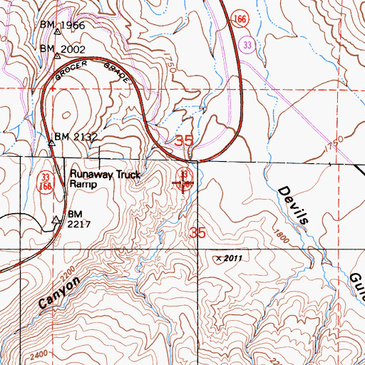 Topographic Map of Sunset Canyon, CA