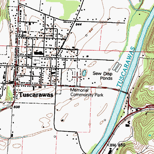 Topographic Map of Clearview Mobile Home Park, OH