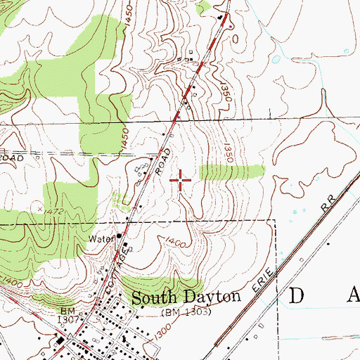 Topographic Map of Pine Top Plantation, NY