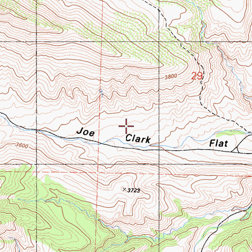 Topographic Map of Joe Clark Flat, CA